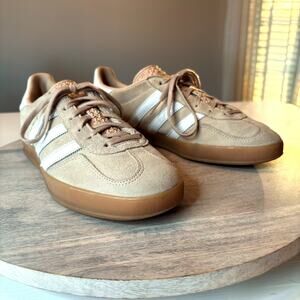 Adidas Gazelle Indoor Beige Gum Suede Sneakers Low Top Women's Shoes US Size 8